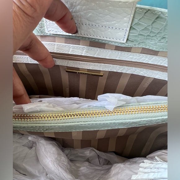 Mint Green Brahmin Satchel - BRAND NEW w/ tags - Picture 6 of 7